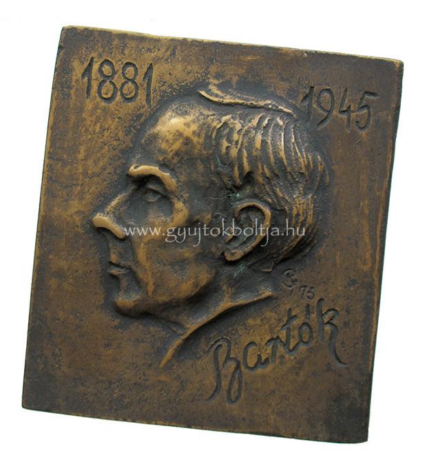 Kubisch J�nos: Bart�k B�la 1881-1945 plakett /1973/